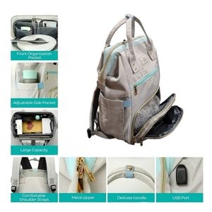 ETRONIK 15.6 Inch Laptop Backpack with USB Port with Multiple Pockets